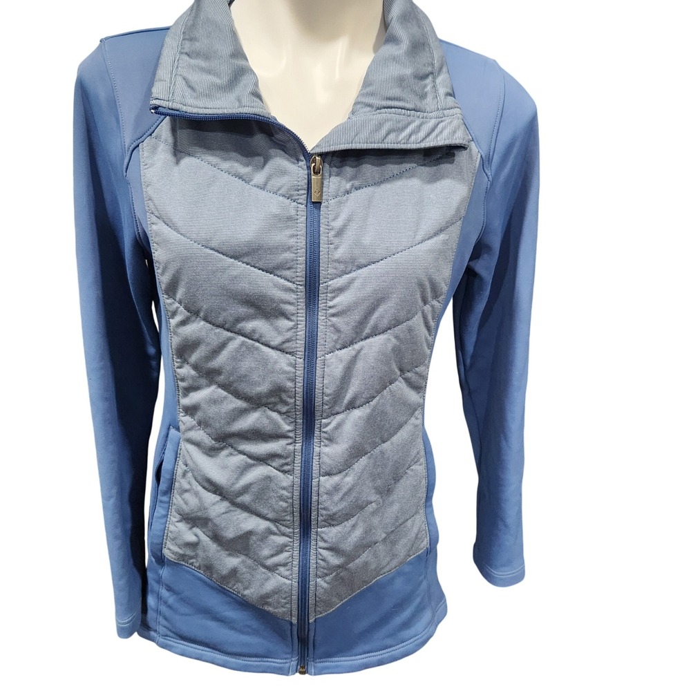 Columbia women's mid length puffer jacket blue M cold weather winter‎ layer